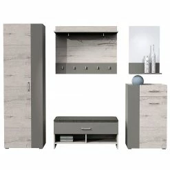 Schuhbank - Sandeiche-Lava - 100 cm -Flur & Diele Verkaufsgeschäft 0131009000 04 1600Wx1600H