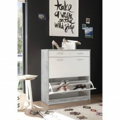 Schuhkipper - Beton-weiß - 87 cm breit -Flur & Diele Verkaufsgeschäft 0153012401 04 1600Wx1600H