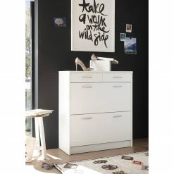 Schuhkipper - weiß - 87 cm breit -Flur & Diele Verkaufsgeschäft 0153012402 03 1600Wx1600H