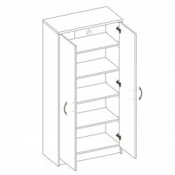 Schrank - weiß - 148 cm hoch -Flur & Diele Verkaufsgeschäft 0153014302 03 1600Wx1600H