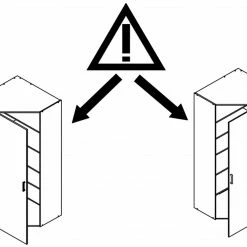 Eckschrank - Eiche sägerau - 80 cm breit -Flur & Diele Verkaufsgeschäft 0424037900 03 1600Wx1600H