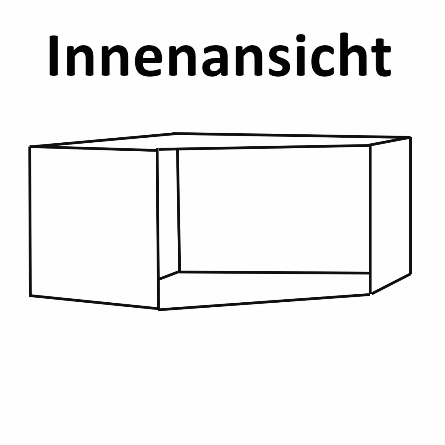 Eckschrankaufsatz - Eiche sägerau - 80x40 cm 4 Eckschrankaufsatz - Eiche sägerau - 80x40 cm – Bild 2