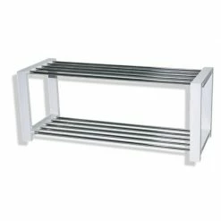 Schuhregal 14427 Chrom/weiß