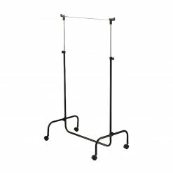 Kleiderwagen - chrom-schwarz - 80 cm breit