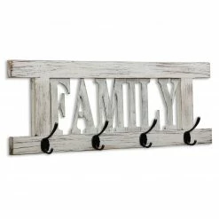 Wandgarderobe - weiß - Massivholz-Metall - 60 cm breit