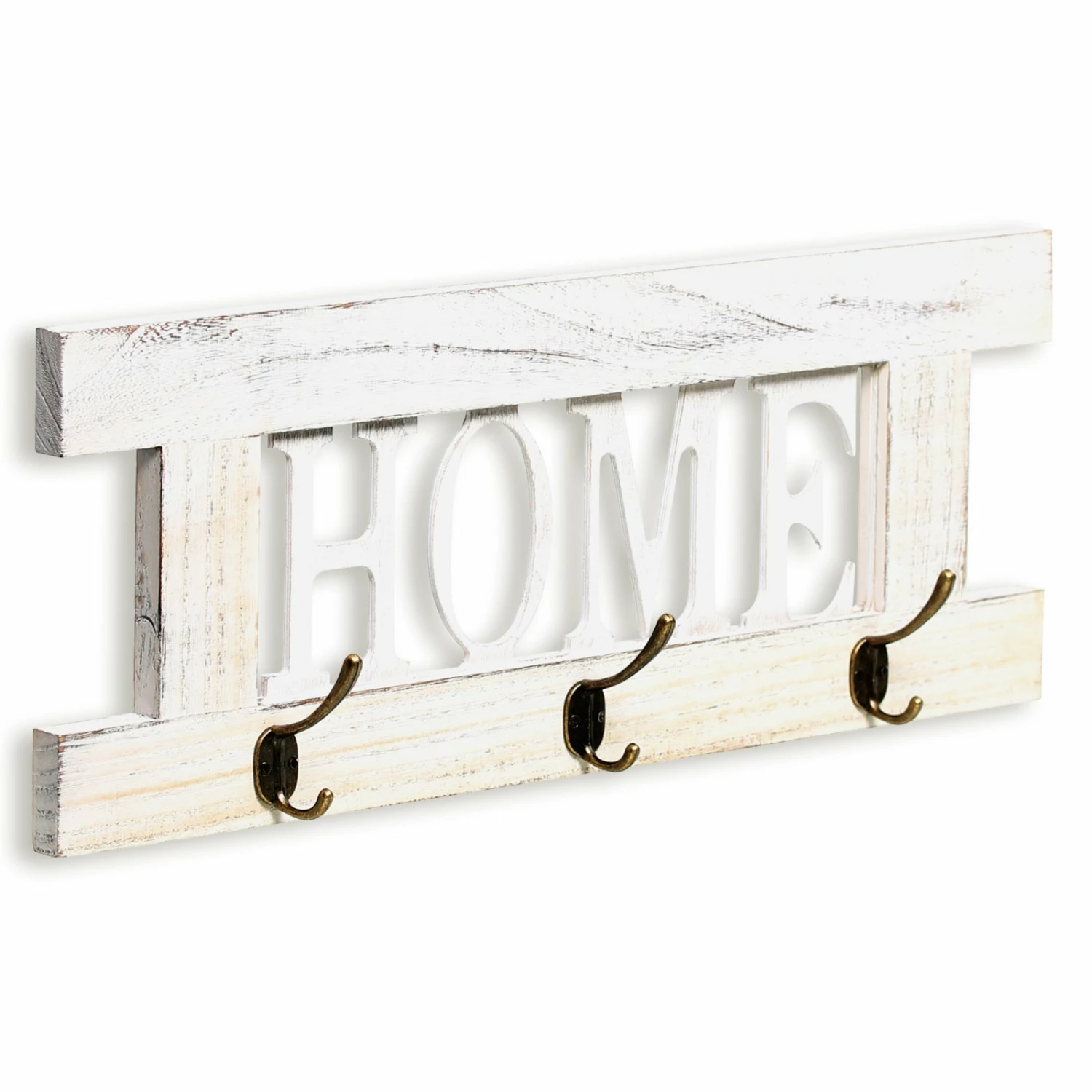 Wandgarderobe - vintageweiß verwischt - 55 cm breit 3 Wandgarderobe - vintageweiß verwischt - 55 cm breit