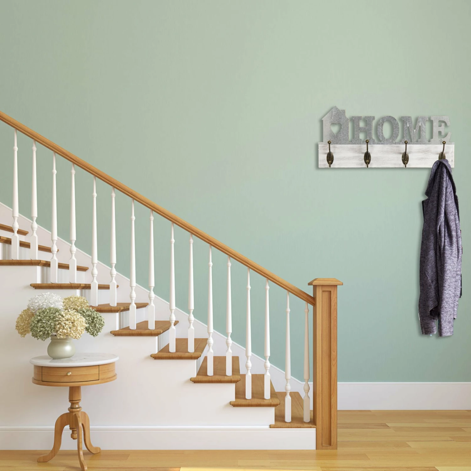 Wandgarderobe - weiß-Beton - Home 4 Wandgarderobe - weiß-Beton - Home – Bild 2