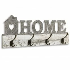 Wandgarderobe - weiß-Beton - Home