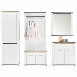 Luca Bessoni Garderobenbank ALASSIO - weiß Hochglanz - Matera dunkel - 85 cm 8 Luca Bessoni Garderobenbank ALASSIO - weiß Hochglanz - Matera dunkel - 85 cm -Flur & Diele Verkaufsgeschäft 1016020500 03 1600Wx1600H