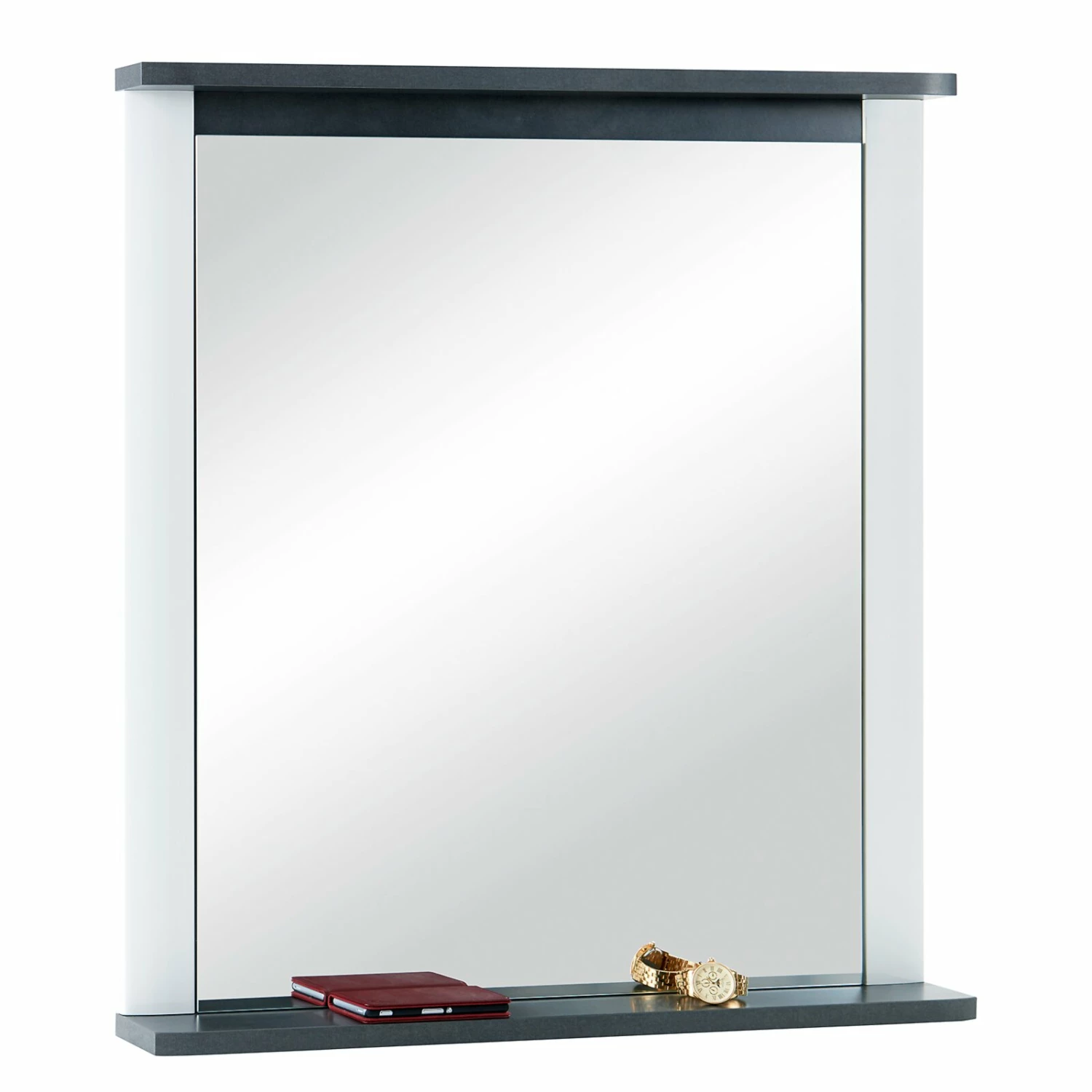 Luca Bessoni Spiegel ALASSIO - weiß-Hochglanz - Matera dunkel - 85x91 cm 3 Luca Bessoni Spiegel ALASSIO - weiß-Hochglanz - Matera dunkel - 85x91 cm