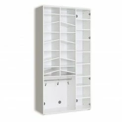 Schuhschrank - weiß - 28 Fächer - Spiegeltür 7 Schuhschrank - weiß - 28 Fächer - Spiegeltür -Flur & Diele Verkaufsgeschäft 1023009000 02 1600Wx1600H