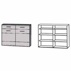 Schuhschrank - Sonoma Eiche - 99,4 cm breit -Flur & Diele Verkaufsgeschäft 1023035200 03 1600Wx1600H