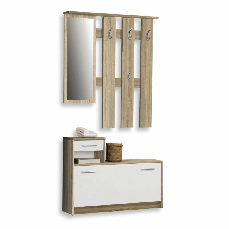 2-teiliges Garderoben-Set - Sonoma Eiche - 98 cm breit 5 2-teiliges Garderoben-Set - Sonoma Eiche - 98 cm breit – Bild 3