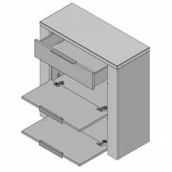 Schuhschrank - Sonoma Eiche - 99 cm breit -Flur & Diele Verkaufsgeschäft 1023044400 03 1600Wx1600H
