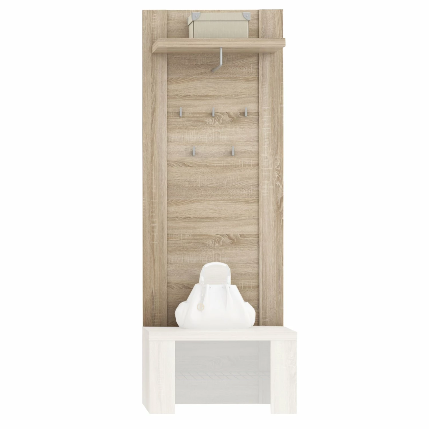 Garderobenpaneel - Sonoma Eiche - 70 cm breit 3 Garderobenpaneel - Sonoma Eiche - 70 cm breit