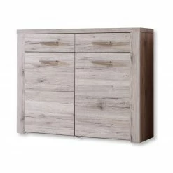 Schuhschrank - Sandeiche - 116 cm breit