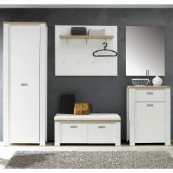 Garderobenschrank - weiß-Eiche Bianco - 68 cm breit -Flur & Diele Verkaufsgeschäft 1023062100 03 1600Wx1600H