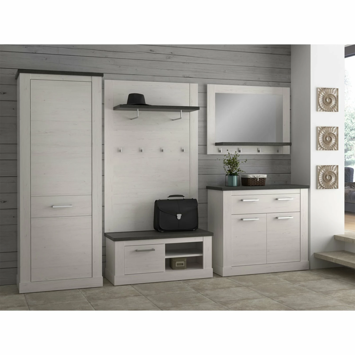 Spiegel - Pinie weiß - mit Ablage 6 Spiegel - Pinie weiß - mit Ablage – Bild 4