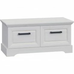 Garderobenbank - Sibiu Lärche weiß - 95 cm breit