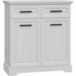 Garderobenkommode - Sibiu Lärche weiß - Soft-Close - 95 cm breit