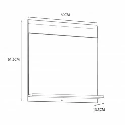 Spiegel - weiß Hochglanz - mit Ablage - 60 cm breit 7 Spiegel - weiß Hochglanz - mit Ablage - 60 cm breit -Flur & Diele Verkaufsgeschäft 1023082500 02 1600Wx1600H