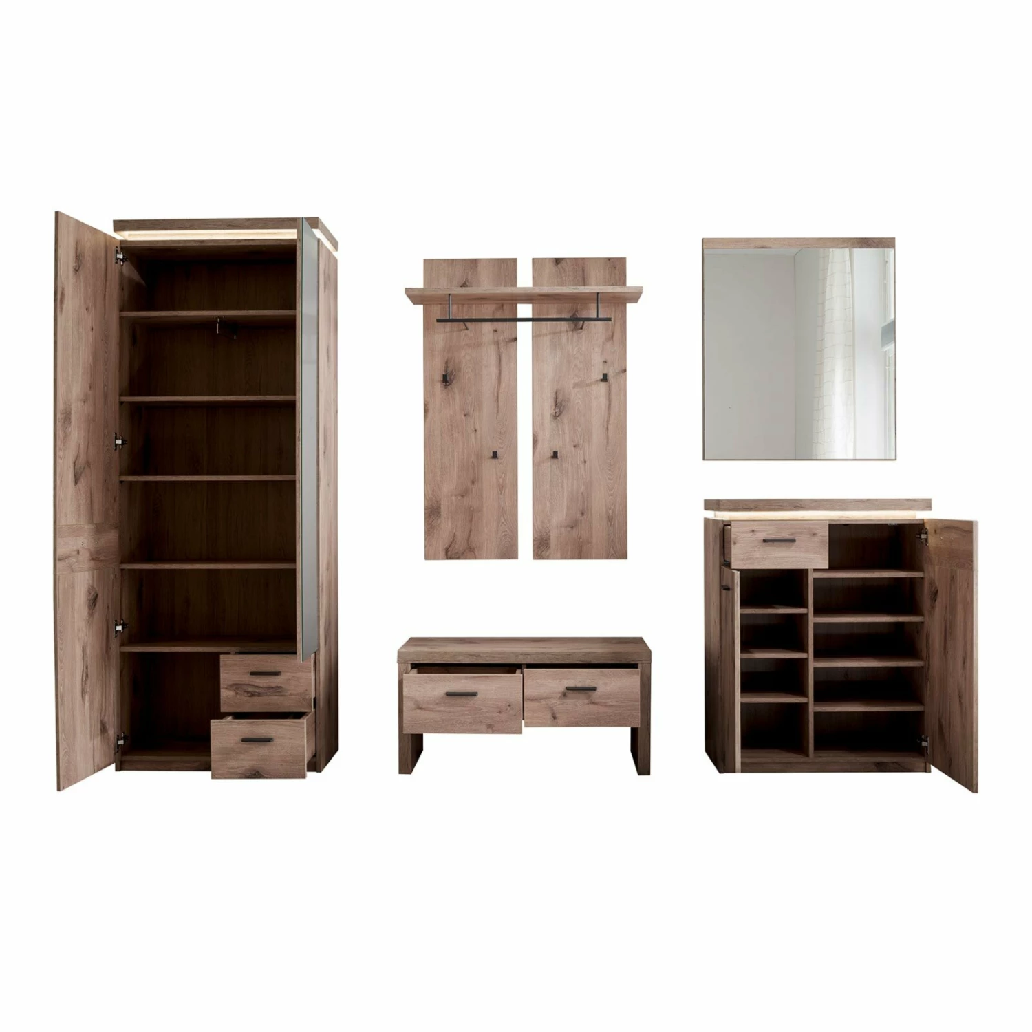 Garderobenbank - Viking Oak - 2 Schubkästen - 91 cm 8 Garderobenbank - Viking Oak - 2 Schubkästen - 91 cm – Bild 6