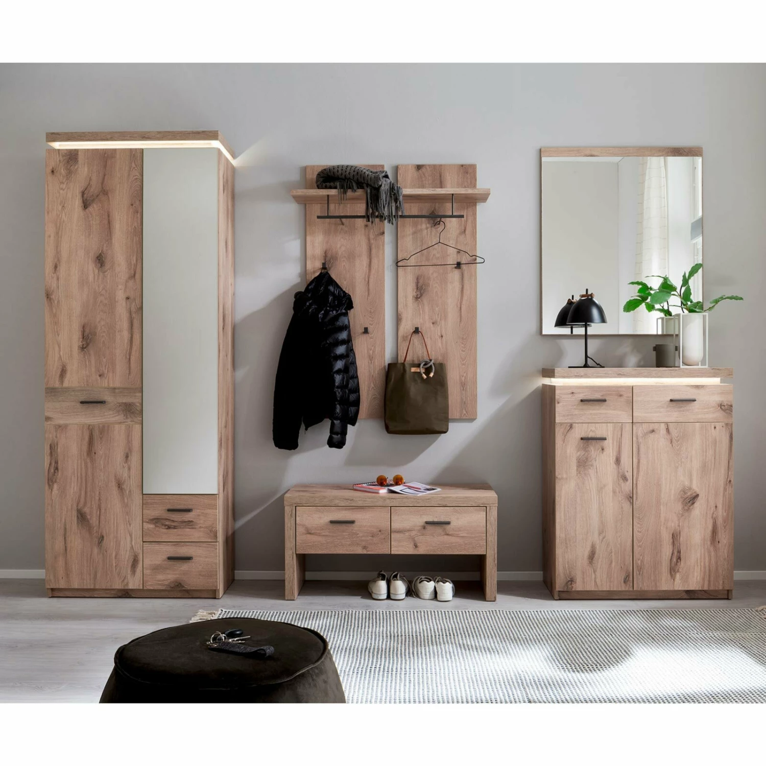 Garderobenbank - Viking Oak - 2 Schubkästen - 91 cm 10 Garderobenbank - Viking Oak - 2 Schubkästen - 91 cm – Bild 8