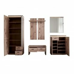 Garderobenschrank - Viking Oak - LED-Beleuchtung - 198 cm 20 Garderobenschrank - Viking Oak - LED-Beleuchtung - 198 cm -Flur & Diele Verkaufsgeschäft 1189006600 08 1600Wx1600H