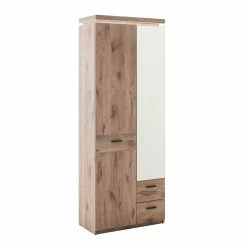 Garderobenschrank - Viking Oak - LED-Beleuchtung - 198 cm