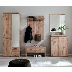 Garderobenpaneel - Viking Oak - mit Kleiderstange - 4 Haken -Flur & Diele Verkaufsgeschäft 1189006800 05 1600Wx1600H