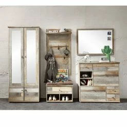 Garderobenpaneel - Driftwood - 3 Haken - 67 cm breit -Flur & Diele Verkaufsgeschäft 1226007200 02 1600Wx1600H