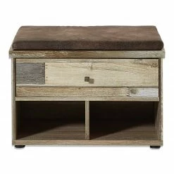 Garderobenbank - Driftwood - mit Kissen