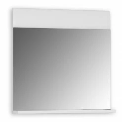 Spiegel - weiß - mit Ablage