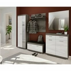 Garderobenbank SCOUT - Rauchsilber - weiß Hochglanz - 90 cm 11 Garderobenbank SCOUT - Rauchsilber - weiß Hochglanz - 90 cm -Flur & Diele Verkaufsgeschäft 1331002400 05 1600Wx1600H