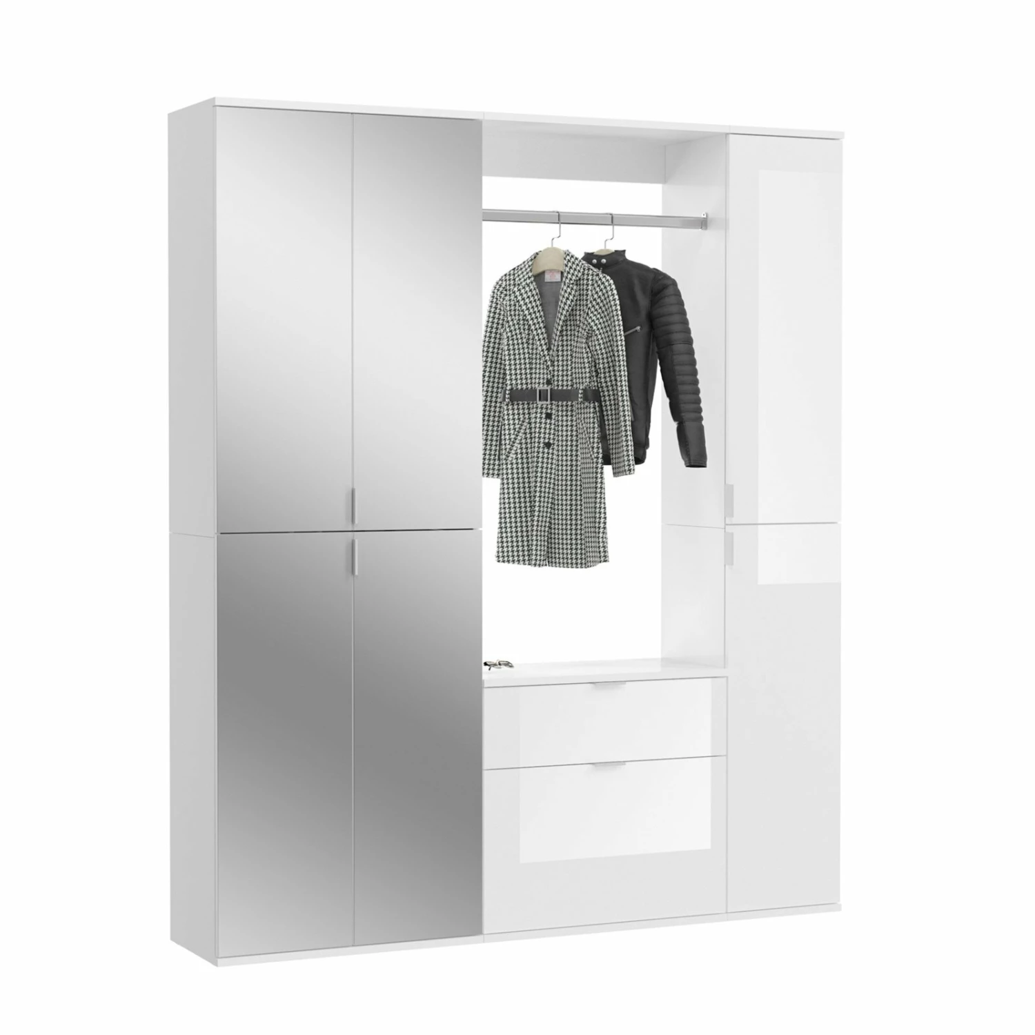 Garderobenschrank PROJEKT X - weiß - 30 cm breit 6 Garderobenschrank PROJEKT X - weiß - 30 cm breit – Bild 4