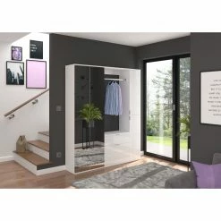 Garderobenschrank PROJEKT X - weiß - mit Spiegel - 61 cm breit -Flur & Diele Verkaufsgeschäft 1331004400 05 1600Wx1600H