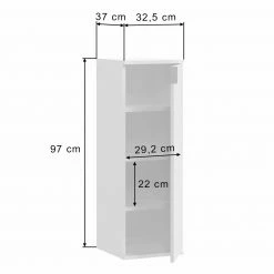Garderobenkommode PROJEKT X - weiß - 30 cm breit -Flur & Diele Verkaufsgeschäft 1331005700 04 1600Wx1600H