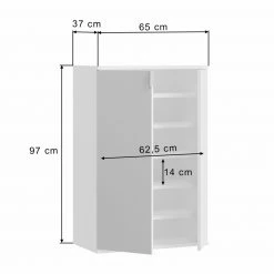 Garderobenkommode PROJEKT X - weiß - 61 cm breit -Flur & Diele Verkaufsgeschäft 1331005800 04 1600Wx1600H