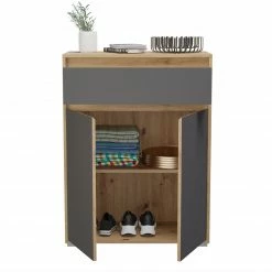 Garderobenkommode TORINO - Eiche-grau - Schubkasten - 76 cm -Flur & Diele Verkaufsgeschäft 1331007300 05 1600Wx1600H