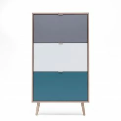 Schuhkipper CUBA - Sonoma Eiche - tricolor- 70 cm breit -Flur & Diele Verkaufsgeschäft 1332003600 02 1600Wx1600H