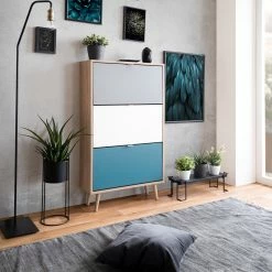 Schuhkipper CUBA - Sonoma Eiche - tricolor- 70 cm breit -Flur & Diele Verkaufsgeschäft 1332003600 08 1600Wx1600H