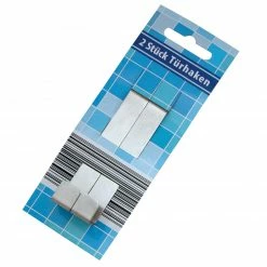 2er-Pack Türhaken - edelstahlfarben