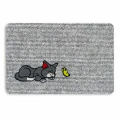 Fußmatte - grau - Katze - 40x60 cm
