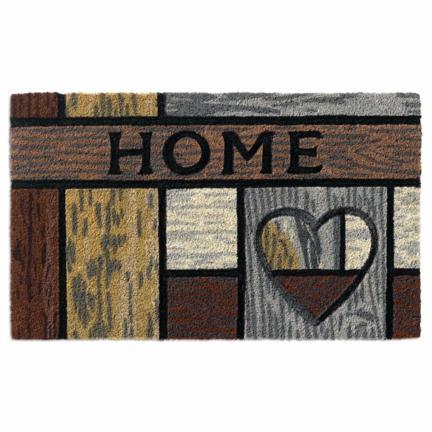 Fußmatte - braun-grau - Plankenoptik - 45x75 cm 3 Fußmatte - braun-grau - Plankenoptik - 45x75 cm