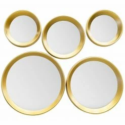5-teiliges Rahmenspiegel-Set - gold