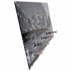 Glasgarderobe - NEW YORK - grau-schwarz - 4 Haken -Flur & Diele Verkaufsgeschäft 2728003600 02 1600Wx1600H