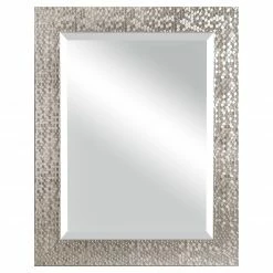 Rahmenspiegel - silber - Pailetten - 55x70 cm