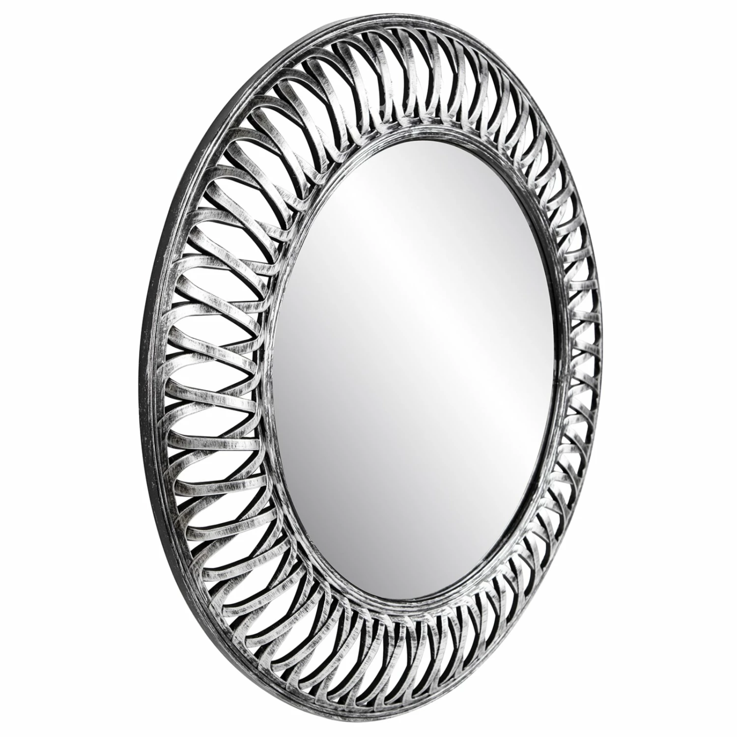 Rahmenspiegel - altsilber - Ø 76 cm 4 Rahmenspiegel - altsilber - Ø 76 cm – Bild 2