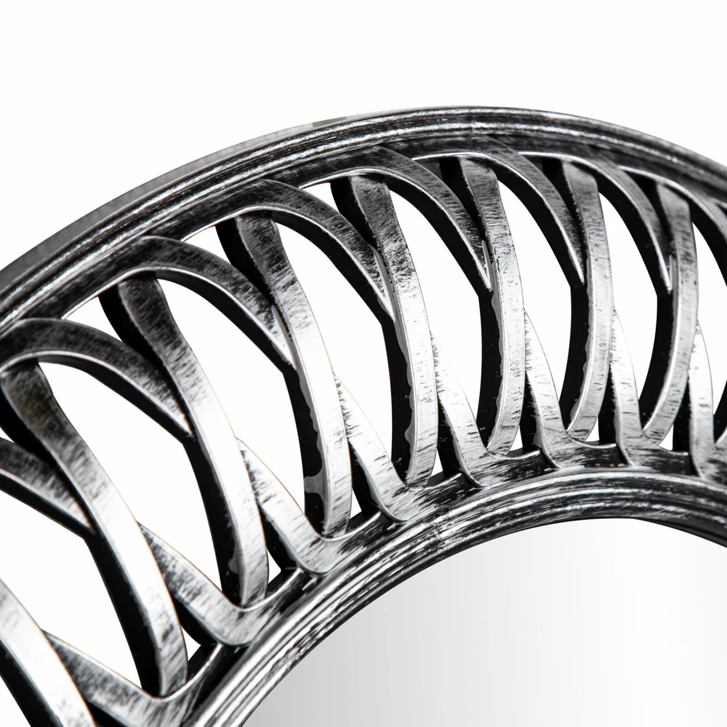 Rahmenspiegel - altsilber - Ø 76 cm 5 Rahmenspiegel - altsilber - Ø 76 cm – Bild 3