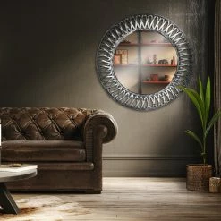 Rahmenspiegel - altsilber - Ø 76 cm 11 Rahmenspiegel - altsilber - Ø 76 cm -Flur & Diele Verkaufsgeschäft 2728005800 05 1600Wx1600H